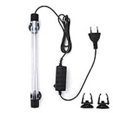 Aquarium Clean Light, Kvartsglas Aquarium Submersible Clean Light, Fish Tank UV-sterilisatorljus med 2 Sugkoppar för Vattentankar, Dammar, Stenpartier (EU-Plug 7W)