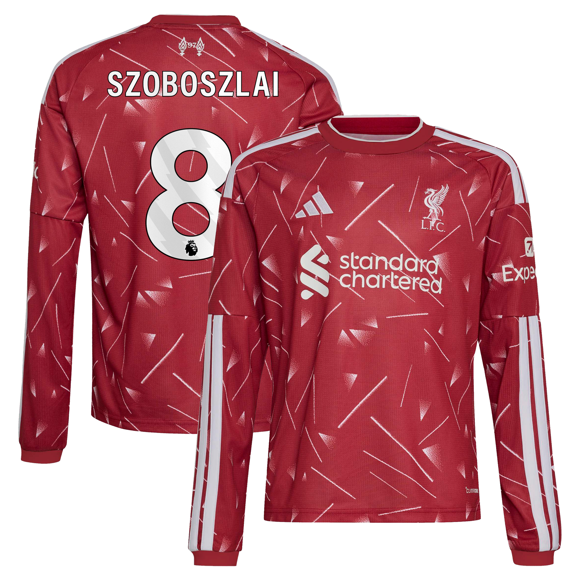 Liverpool adidas Home Shirt 2026-27 - Kids - Long sleeve with Szoboszlai 8 printing