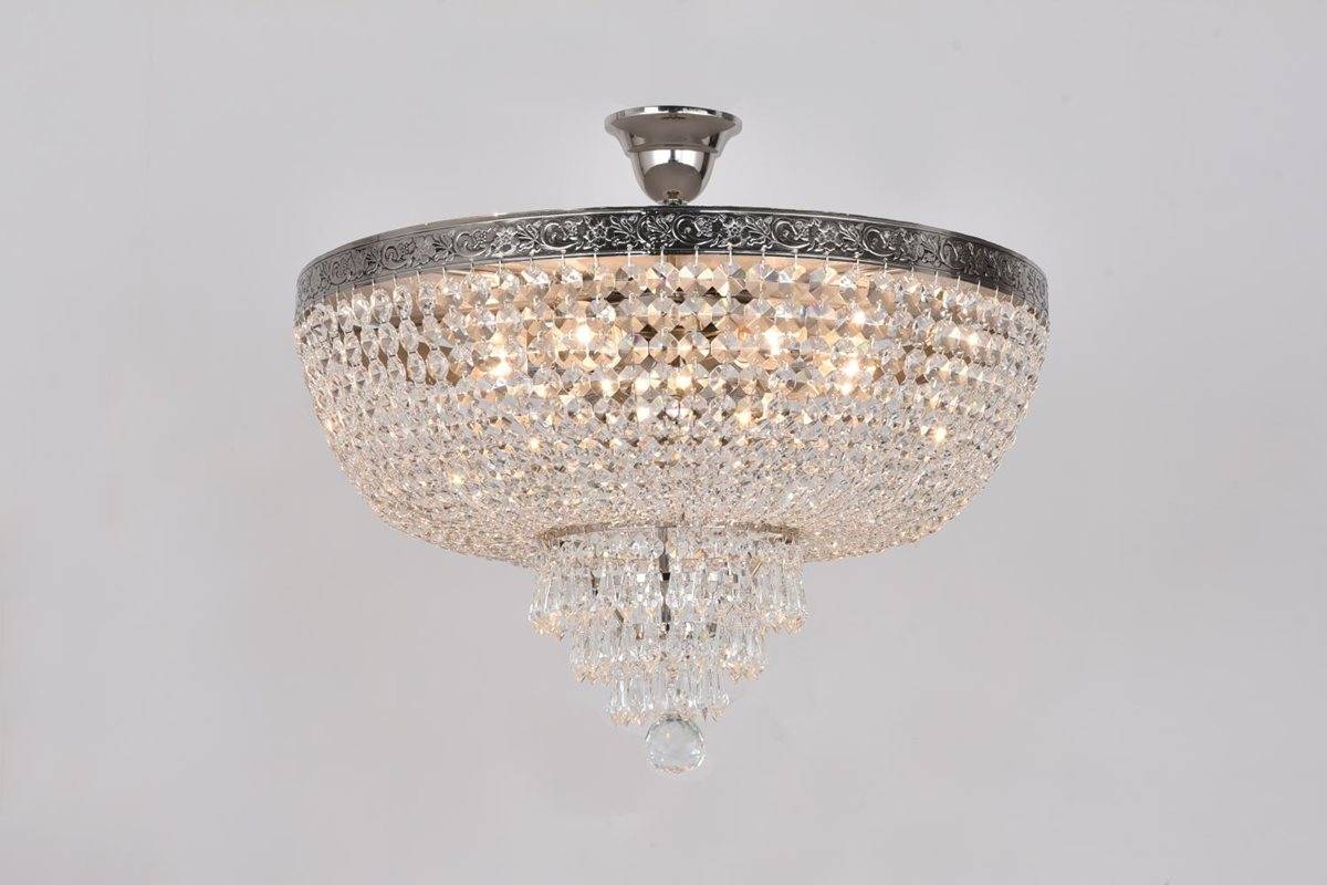 Norrsken Design Queen Kristallplafond 50Cm, Nickel