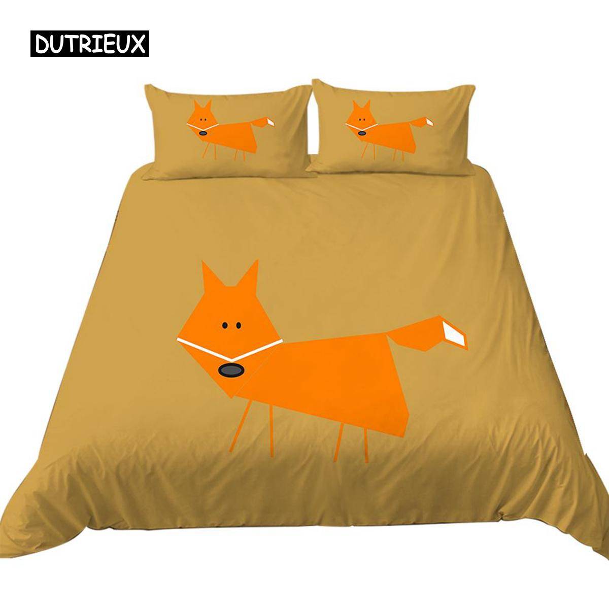 Tecknad Djur Påslakanset King Size Flygande Söta Bin Täcke Örngott Barndom Rolig Djurtema Sängkläder Set för Barn Ungdom EU single(135x200cm)