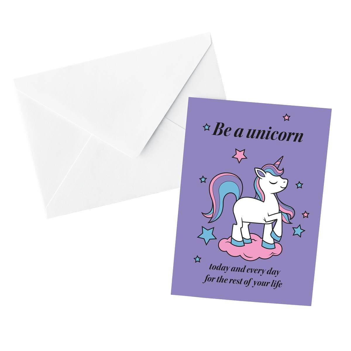 Kort A5 m. kuvert | Unicorn.