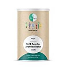 Go-Keto MCT Vegan Protein Shake Vanilla, 400 g pulver | med MCT från kokosnötolja för din ketodiet veganprotein från ärtprotein & risprotein, optimerad aminosyraprofil sockerfri, laktosfri