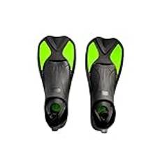 TYUIOKJU Flipper snorkling dykning simfötter flexibel komfort TPR + PP flippers vattensport kort träning simfötter XXS/XS/S/M/L/XL (grön, M)