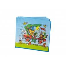 Servett 33x33cm - 16st 3-lager - Bamse Bil