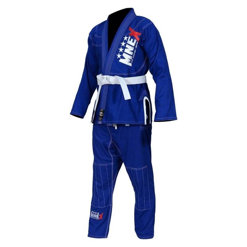 Brazilian Jiu Jitsu Suits for Men's BJJ Gi Kids/Adult BJJ Suit Kimono 450Gsm Blue,Black,White,Grey - Blue / Adult (A4)