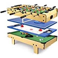 Leomark multigame mobil spelbord ~ 4 i 1 ~ bordsfotboll biljard hockey bordtennis 4-i-1, multiplayer