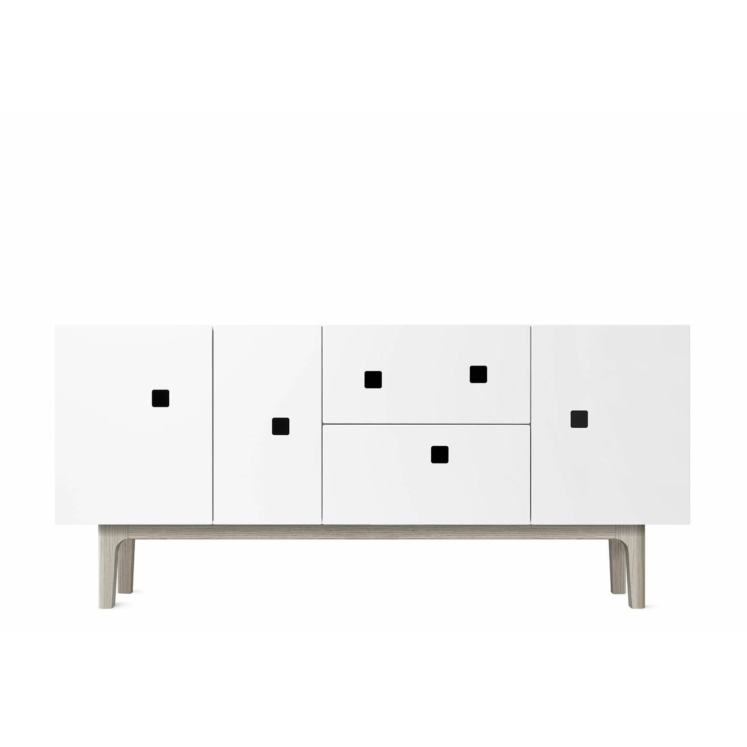 Zweed Peep M2 Media Bench / White Oak - TV-bænke og mediebænke Mdf Angel White - PEEPM2AW-WO.