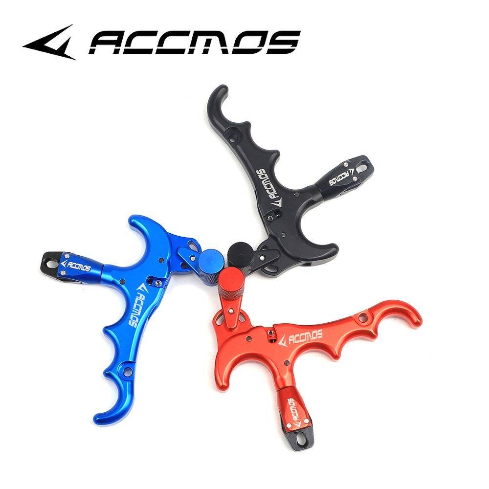 ACCMOS Aluminum Alloy Archery Accessories Release Aids for Compound Bow Automatic Thumb Gripper Caliper 3 4 Finger Trigger Grip 5
