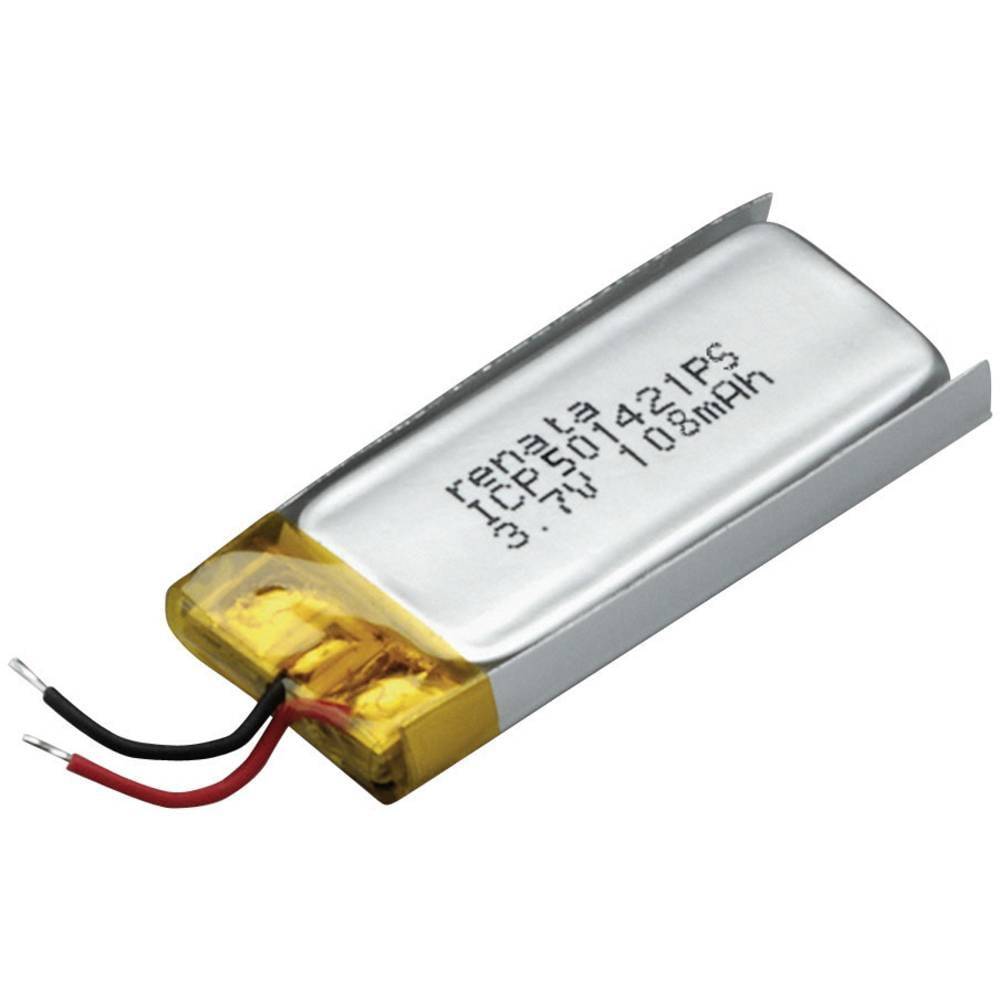 Specialbatteri laddbart Prismatic Kabel LiPo Renata 3.7 V 115 mAh 1 st