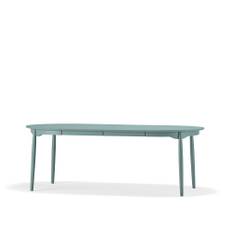 Stolab - Carl matbord Ø115 cm delbart Björk Dimma 22 & 2 iläggsskivor - Matbord - Marit Stigsdotter - Grön