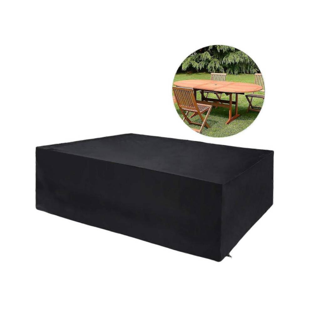 (110*110*65) 20 Sizes Black 8-10 Seater Rectangular Outdoor Garden Patio Furniture Set Cover