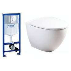 Ifö Sign Art vägghängt toalettpaket, vit/krom