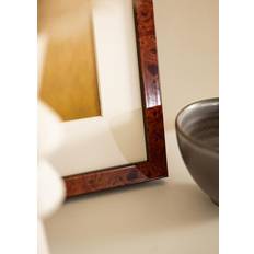 Ram Hermes Valnöt 60x70 cm - Passepartout Vit B2 500x707 mm