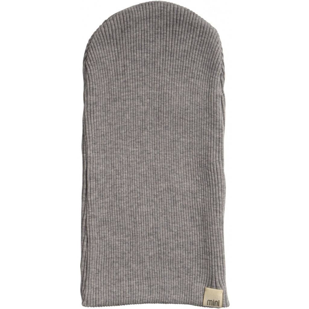 Bambi - Children's silk beanie - Grey Melange - Newborn