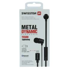 SWISSTEN EARBUDS DYNAMIC YS500 BLACK (LIGHTNING STIK)