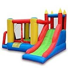 Bouncy Castle, Inflatable Bouncer Kids Bouncy Castle Inflatable Castle Indoor and Outdoor Trampoline Children Slide Slide Kindergarten Air Bed Castle