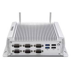 HISTTON Lüfterlos Mini PC Industrie PC Intel Core i7-4500U, 8GB RAM 128GB SSD, HDMI &VGA Dual Ausgang, RS232 & RS485 COM, 1000Mbps/LAN/WiFi/BT 4,0 / USB 3,0, Mini PC Windows 10 Pro