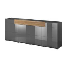 Toreno Sideboard 39x208 cm - Antracit/Natur & skänk Trä