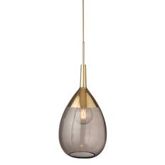 Lute Pendant lamp XL Chestnut brown Gold