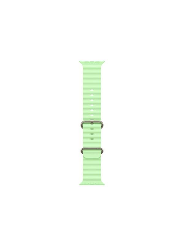 Apple 49mm Neon Green Ocean Band - Natural Titanium Finish
