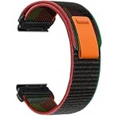 ZoRoll 22mm QuickFit-armband för Garmin Fenix 7 Pro/Fenix 7/Fenix 6 Pro/Fenix 6/Fenix 5 Plus/Fenix 5, Elasticity Nylon Armband med Kardborreband för Garmin Epix (Gen 2)/Epix - Röd Grön