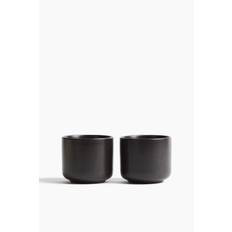 H&M Home - 2-pack mugg med reaktiv glasering - Svart (one size)