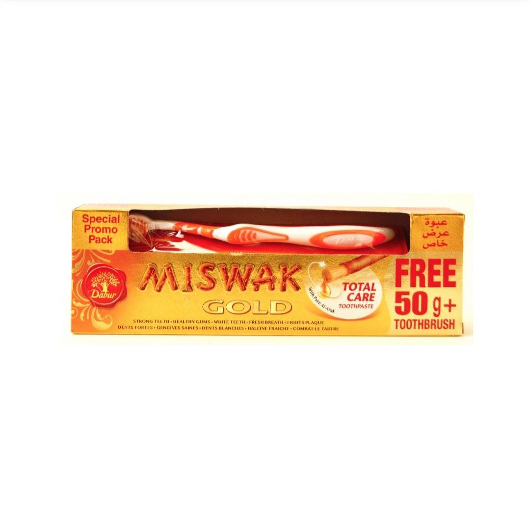 Miswak Gold tandkräm + borste 120 g + 50 g - 1 unit