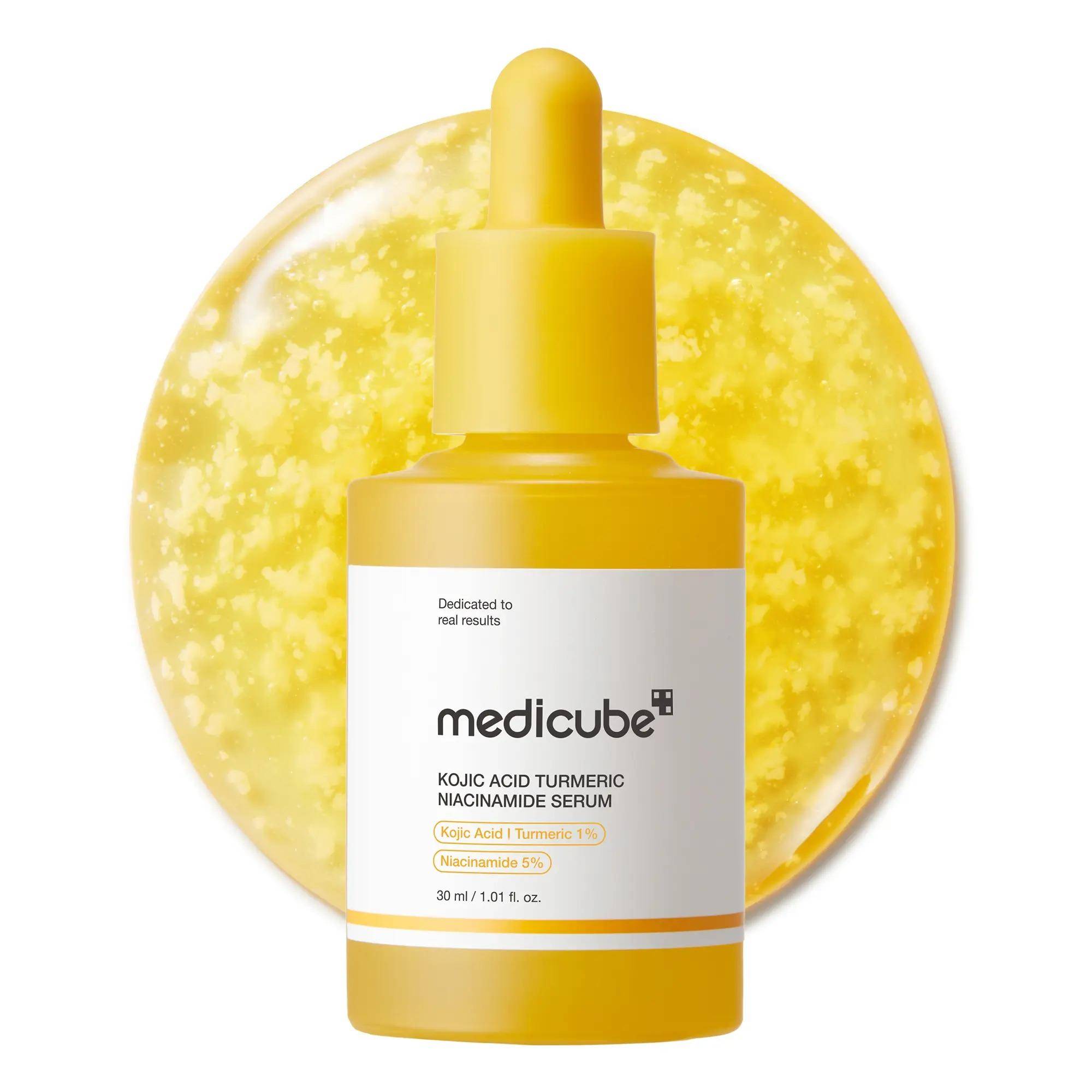 [medicube] Kojic Acid Turmeric Serum for Face & Body | For Uneven Skin Tone & Texture | Niacinamide, Glycolic Acid for Clear Glass Skin 1pcs gul