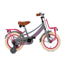 14 tommer pigecykel Lola Super Super grå pink