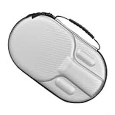 Zoegneer Kalebassformad hård bordtennisracketskydd bord tennisracket förvaringsväska EVA hårt skal fodral för racketar och bollar med inre elastiskt band (silver)