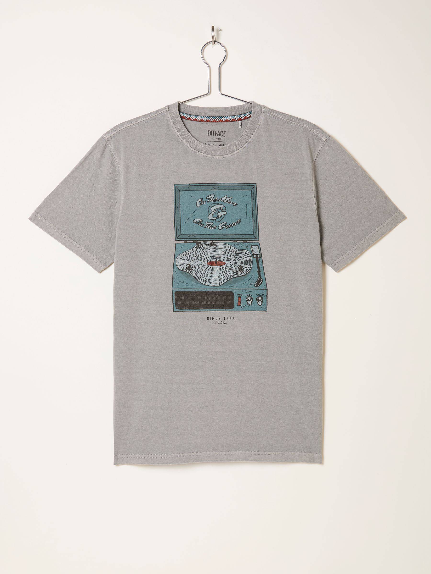 Fat Face FatFace Grey Vinyl Bike Graphic Tshirt