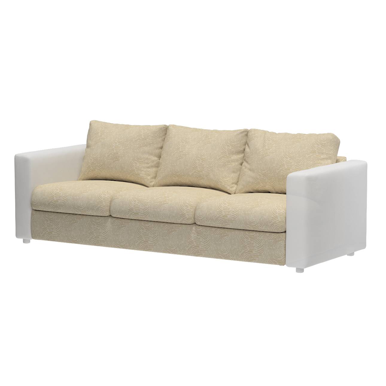 Vimle betræk 3-pers. sofa u.armlæn, Creme og guld, 211 x 98 x 83 cm, Living 2