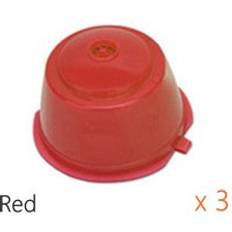 Kaffekapsel 3-- pack återanvändbar filterkopp för nescafe dolce gusto påfyllningsbara kepsar filterkorgar pod - Röd x3
