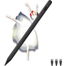 Universival Active Pad Stylus Pens for Touch Screens Wiederaufladbarer Pad Pencil with Magnetischer,Kapazitiv Stylus Pen für iPad Pro/Air/Mini/Samsung/iOS/Android/Tablets-Schwarz