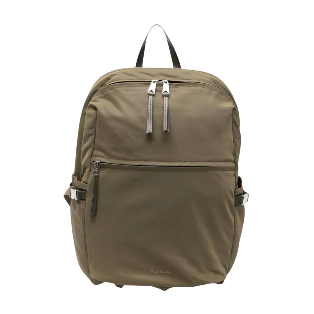 Paul Smith Rygsæk med dobbelt lynlåslomme - Tasker - Herre - Brun - ONE SIZE - Uld