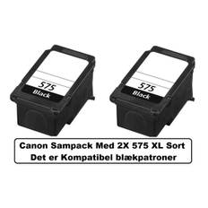 Sampack KUN med SORT 2x canon PG 575 XL kompatibel blækpatroner indeholder 28ml ialt.