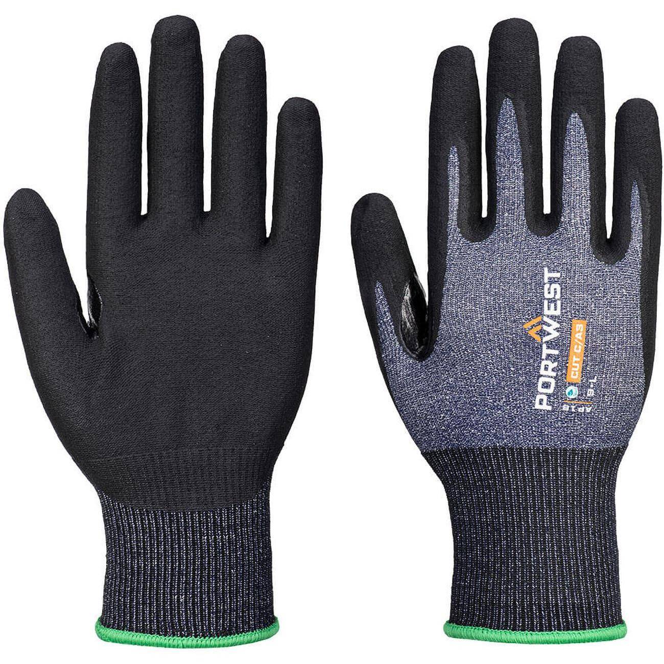Portwest AP18 SG Cut C15 øko nitril handske (pk12) Blue/black 3XL.