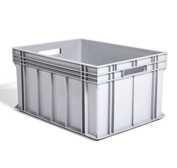 Eurokasse, 165 l, LxBxH 800x600x415mm, PEHD, grå, fødevaregodkendt, ve