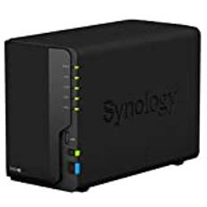 Synology DS220+ 16TB 4 Bay Desktop NAS System, installiert mit 2 x 8TB Seagate IronWolf Festplatten