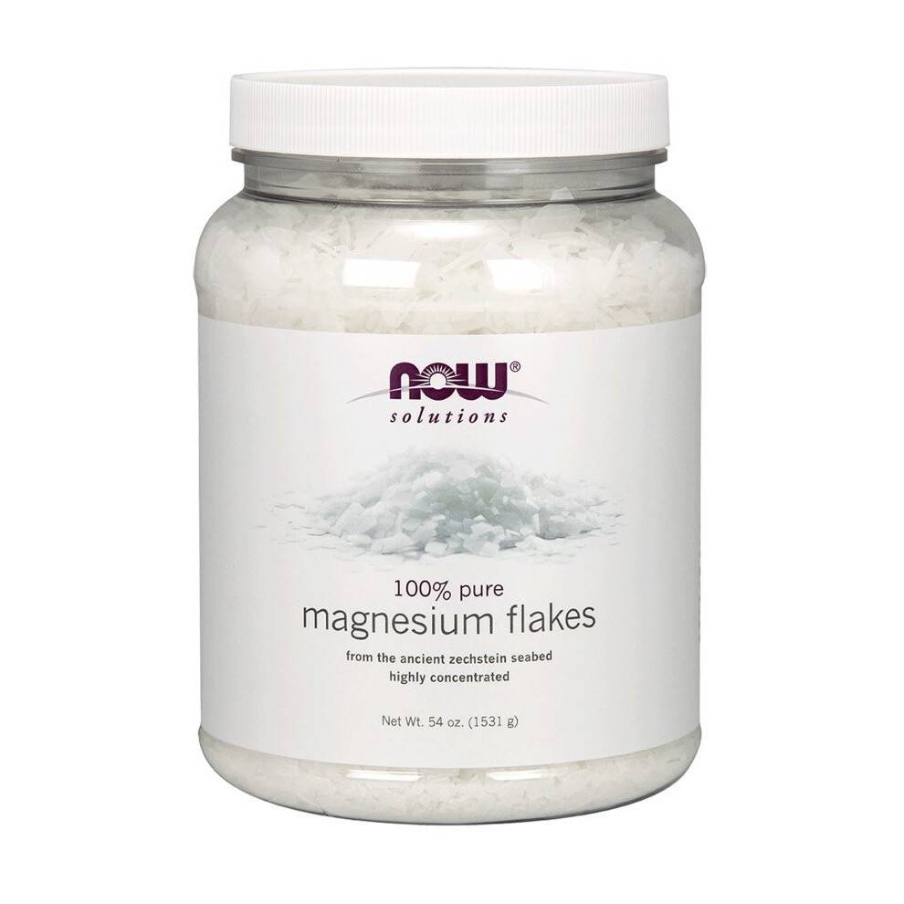 NOW Foods, Solutions, Magnesium Flakes, 100% Rent, 54 oz (1531 g)