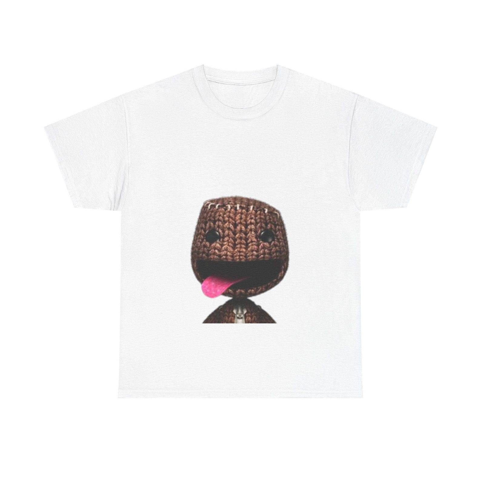 Rolig Sackboy Grafisk T-shirt: Little Big Planet Unisex T-shirt cm white