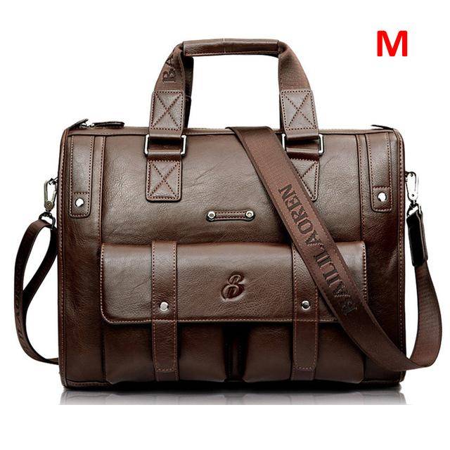 Men Leather Black Briefcase Business Handbag Messenger Bags Male Vintage Shoulder Bag Men's Large Laptop Travel Bags Hot XA177ZC M
