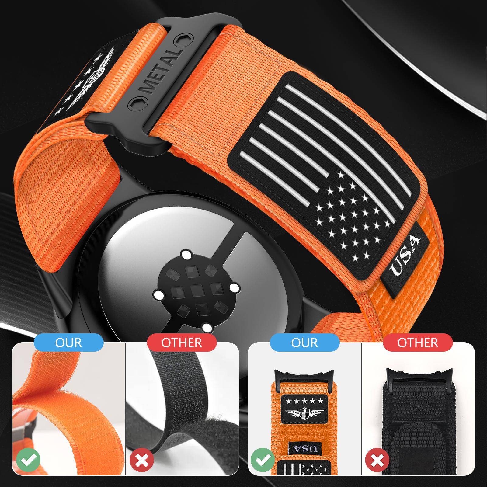 För Google Pixel Watch 3 4 Rem 45mm 41mm tillbehör Sport Nylon Trail Loop Armband för Google Pixel Watch 2 Band orange