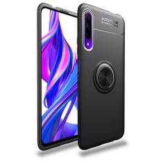 Huawei P Smart Pro (2019) - LENUO gummi cover med Finger Grip Holder - Sort