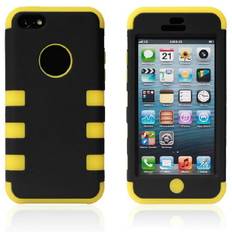 3-delt Robot silicone cover til iPhone 5C. Gul.
