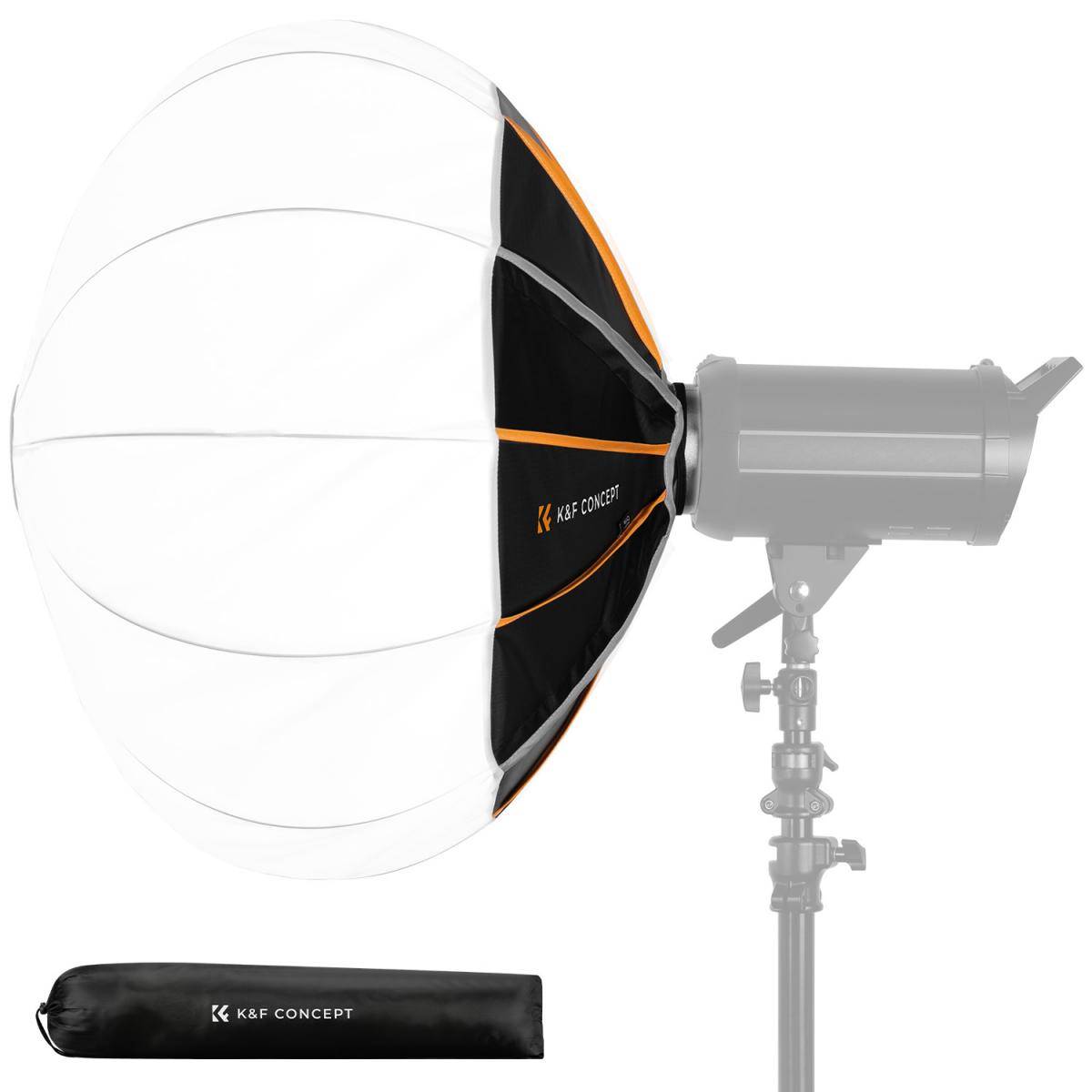 KENTFAITH K&F CONCEPT Lantern Softbox, 25.6"/65cm, Depth Adjustable, Quick Release | Softbox Lighting Kit with Bowens Mount, Light Modifier for Baby Photography, Live Streaming Studio and Video Recording LK11