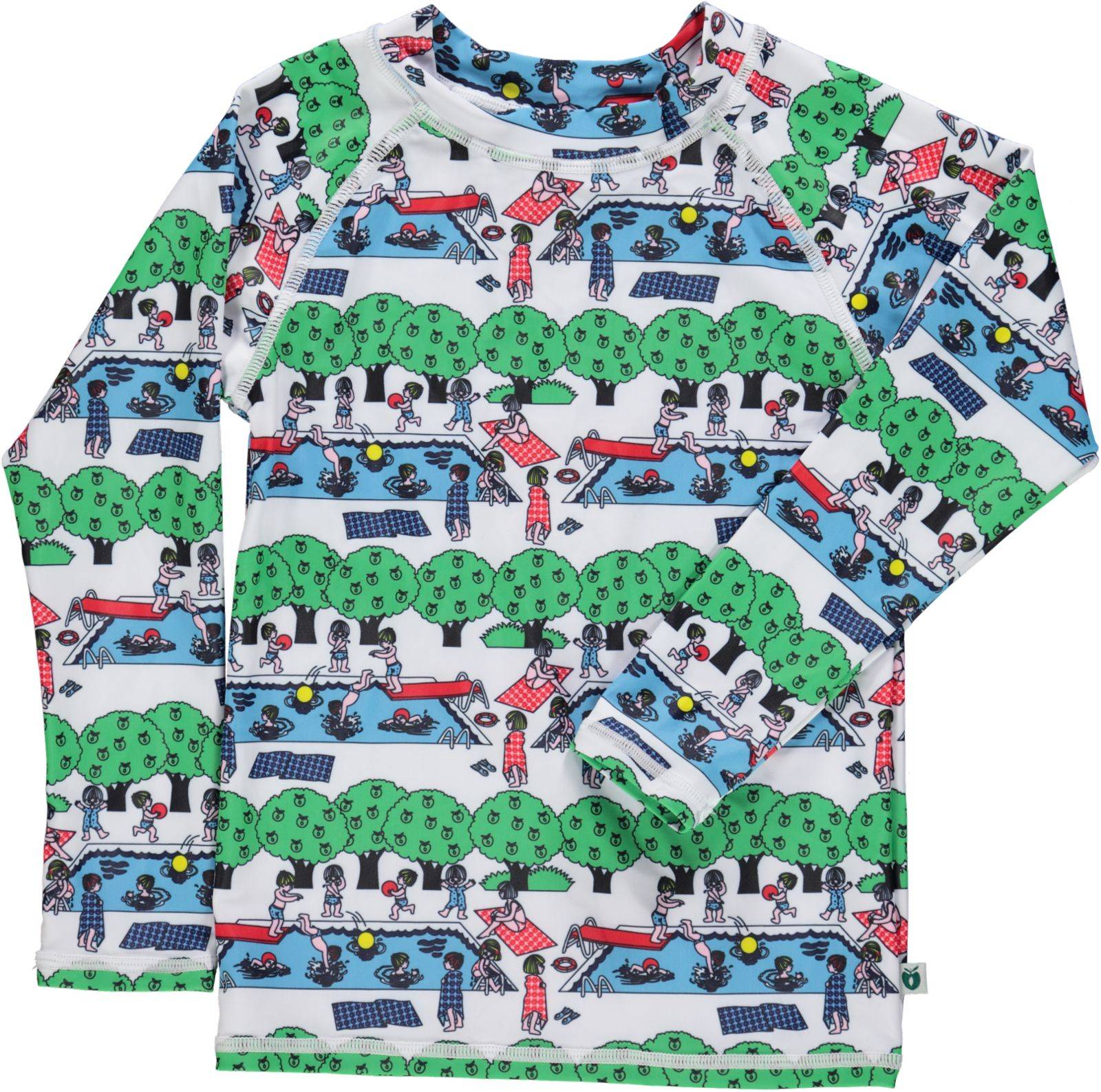 UV50 UV T-shirt med langt ærme og Svømme bassin - White / 56 cm