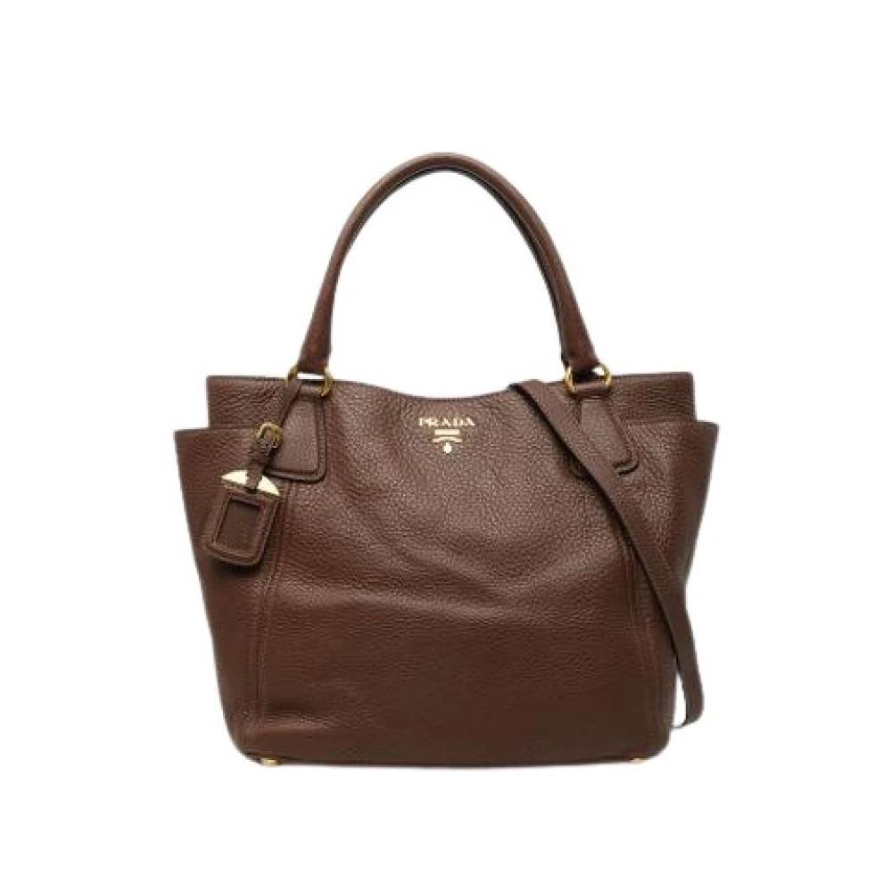 Prada Vintage Pre-owned Vintage Satchel - Vintage - Dame - Brun - ONE SIZE - Uld