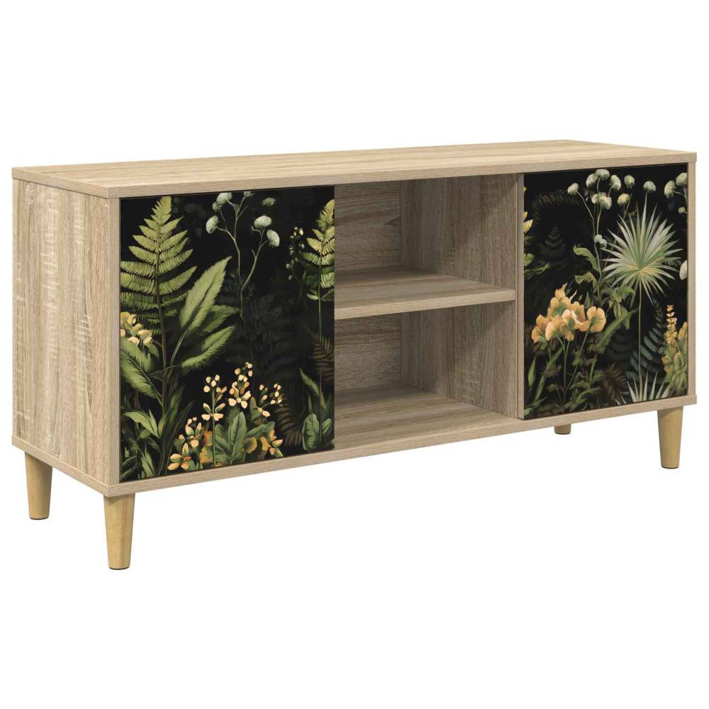 TV-skåp RHENEN 102 x 33 x 50 cm Sonoma-ek Konstruerat trä