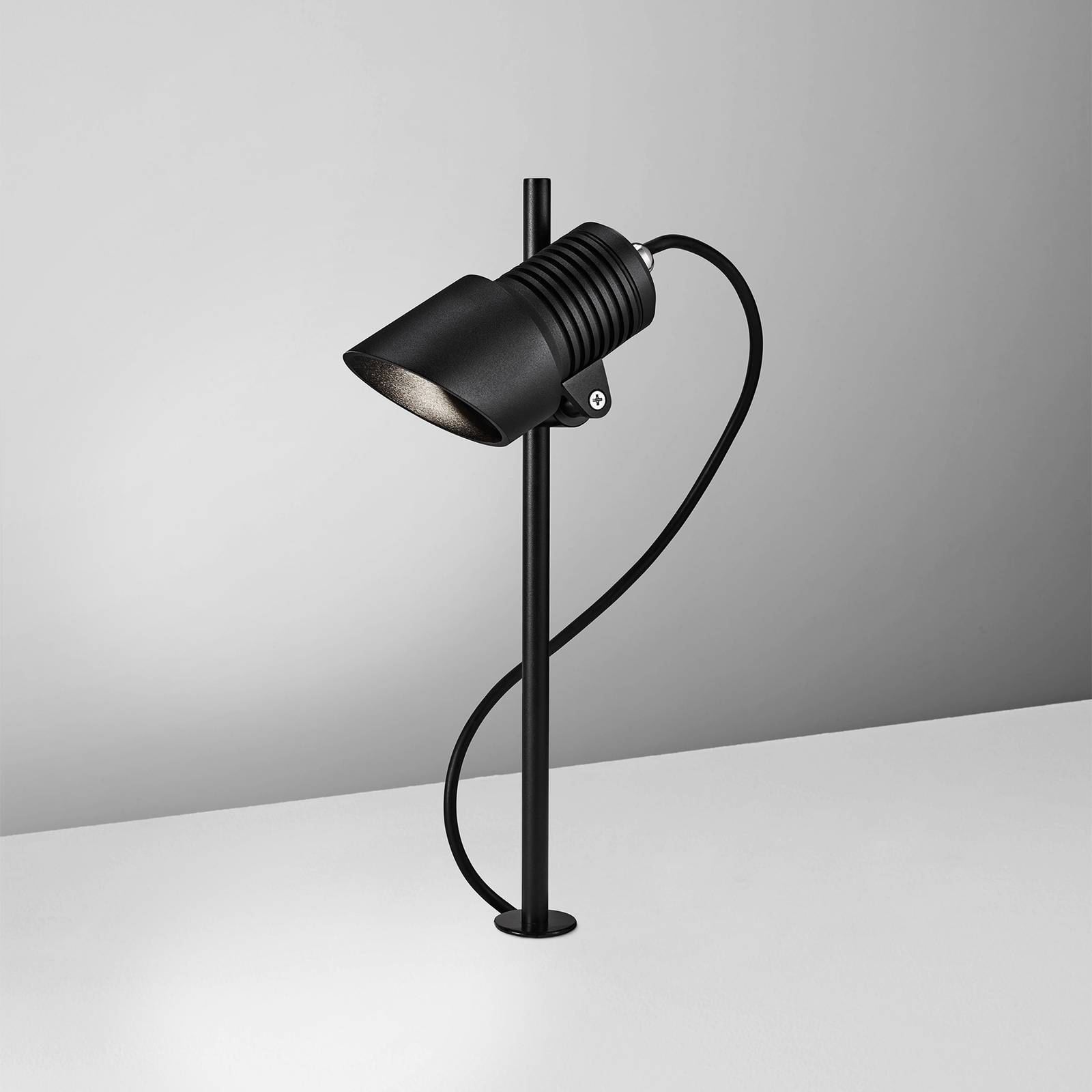 Egger Licht EGG DLS LED-väglampa Atlantis, jordspett, svart Atlantis, Svart, Aluminium / grå / zink